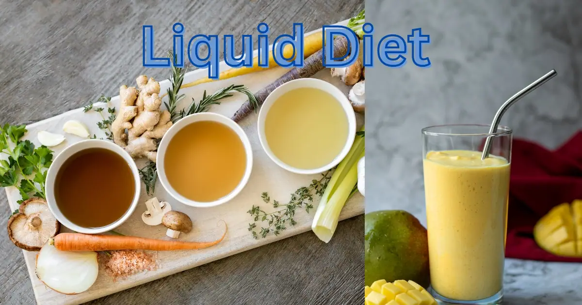 Liquid Diet Chart for patients